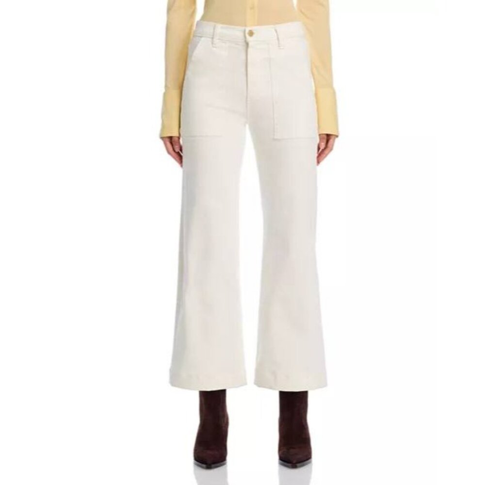 Ramy Brook Clifford Cropped Ankle Jeans in White Size 29 Made in USA $295